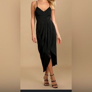 Lulu’s Black Midi Dress